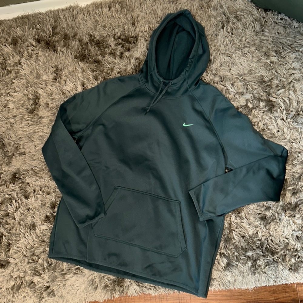 Size XL Nike Green Thermafit Sweatshirt Hoodie Super Nice Condition